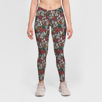 Halloween pumpkin custom printed tight leggings (3)