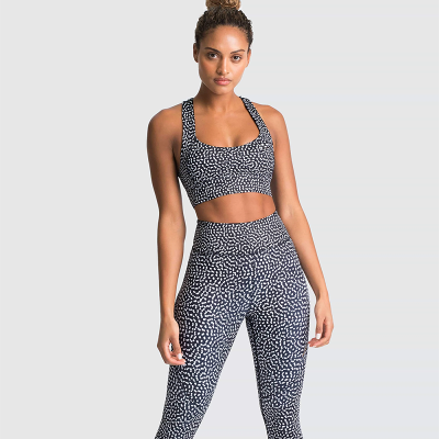 Women fitness wear speckle printed legging (5)