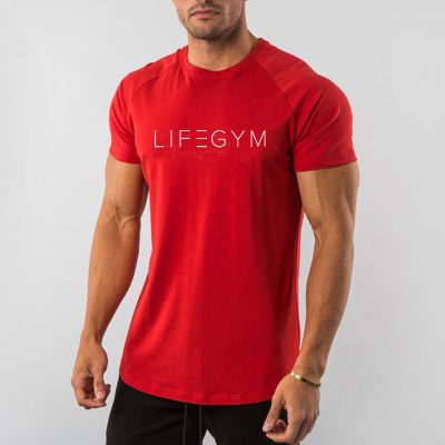 Cotton 5 elastane custom men sports t shirts (5)