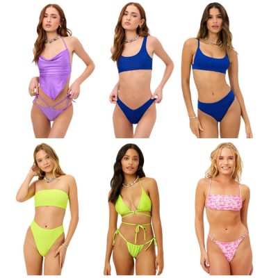 Eco friendly fabric color bikinis swimwear (3)