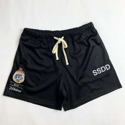 Mesh fabric men’s running sports shorts (3)