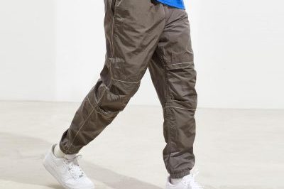 Windbreaker nylon wind track pants for men (2)